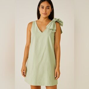 Alex Marie Light Sage Green Linen Blend Shift Dress